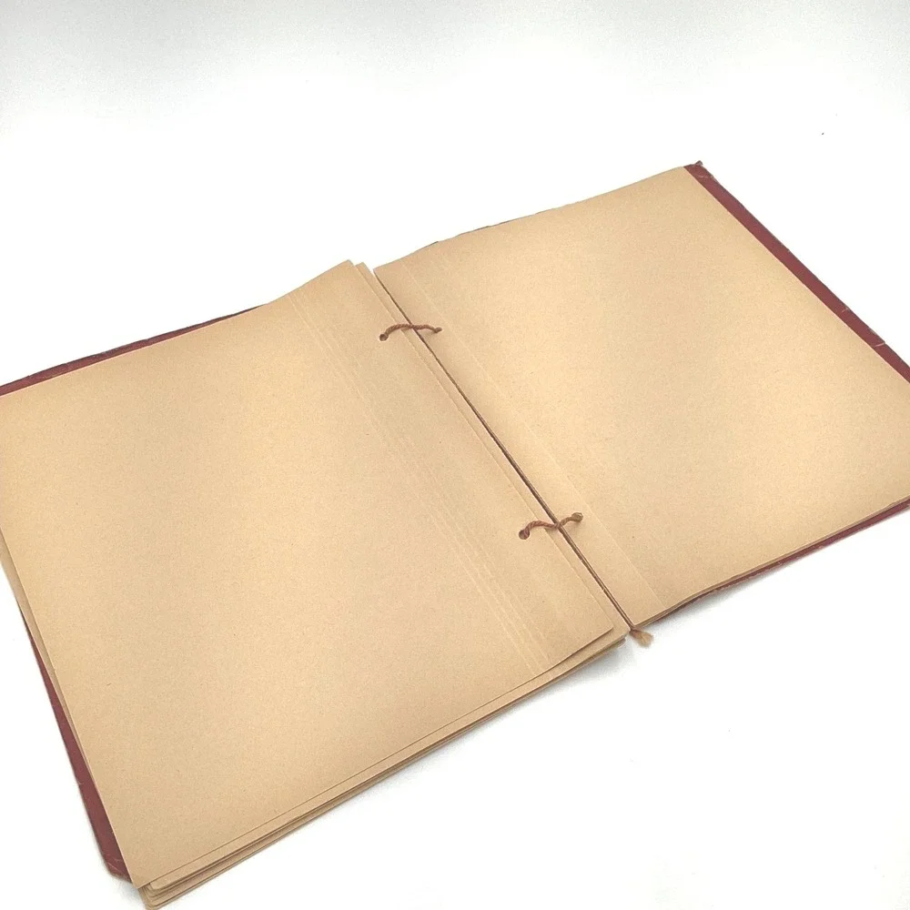 Vintage 1940's Red‎ Scottie Dog Scrapbook String Bound Antique Distressed